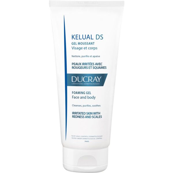 Ducray Ducray Kelual DS пенлив гел за нежно миене на раздразнена кожа за лице и тяло 200 мл.