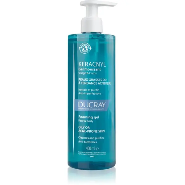 Ducray Ducray Keracnyl Foaming gel пенлив почистващ гел за мазна кожа склонна към акне 400 мл.