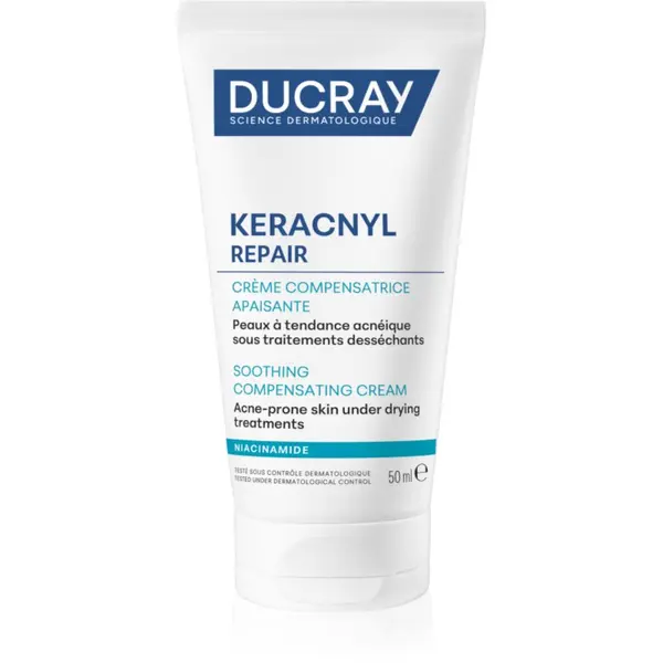 Ducray Ducray Keracnyl Repair Soothing Compensating Cream успокояващ и хидратиращ крем за чувствителна кожа склонна към акне 50 мл.