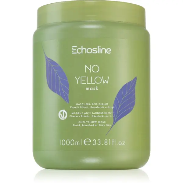 Echosline Echosline No Yellow Mask маска за коса неутрализиращ жълтеникавите оттенъци 1000 мл.