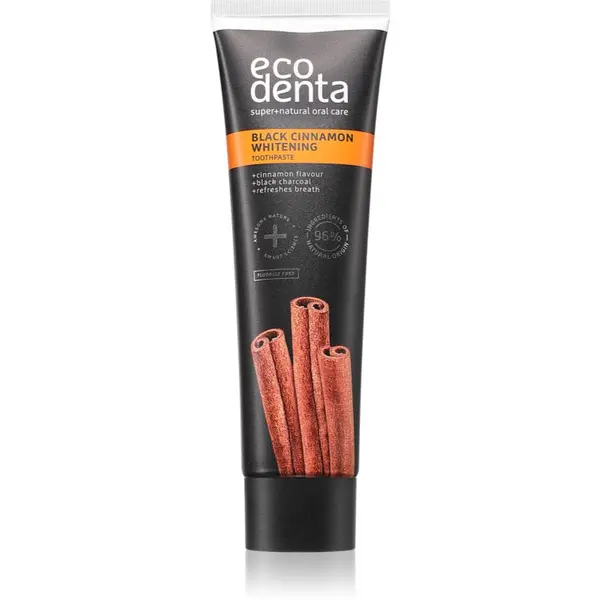Ecodenta Ecodenta Black Cinnamon Whitening избелваща паста за зъби с канела 100 мл.