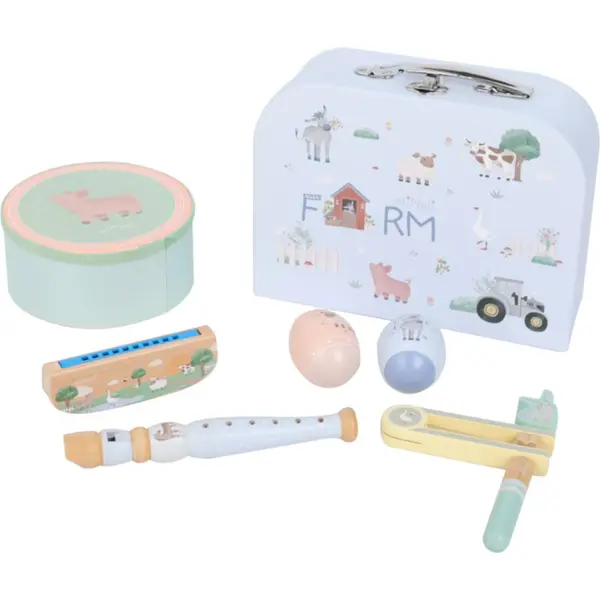 eliNeli eliNeli Kids’ Musical Set Farm музикална играчка от дърво