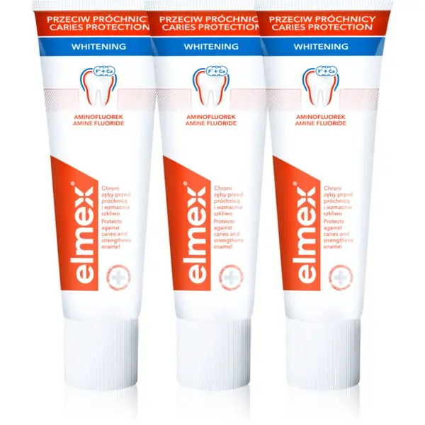 Elmex Elmex Caries Protection Gentle White избелваща паста за зъби с флуорид 3x75 мл.