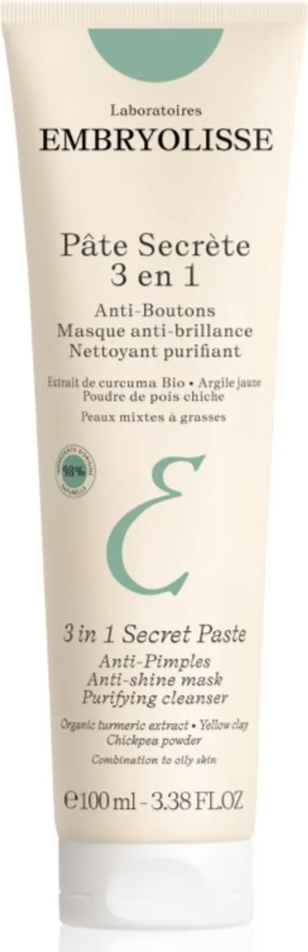 Embryolisse Embryolisse Pate Secrete 3 En 1 почистваща маска за лице 3 в 1 100 мл.