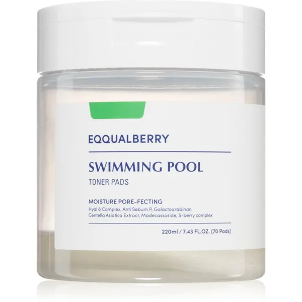EQQUALBERRY EQQUALBERRY Swimming Pool Toner Pads ексфолиращи възглавнички с хидратиращ ефект 70 бр.