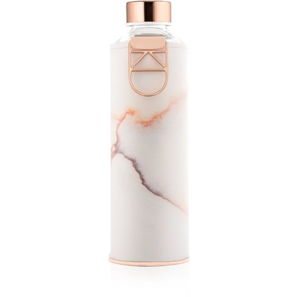 EQUA Equa Mismatch стъклена бутилка за вода + опаковка от изкуствена кожа боя Lava 750 мл.