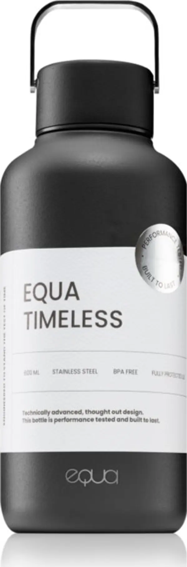 EQUA Equa Timeless неръждаема бутилка за вода малка боя Dark 600 мл.