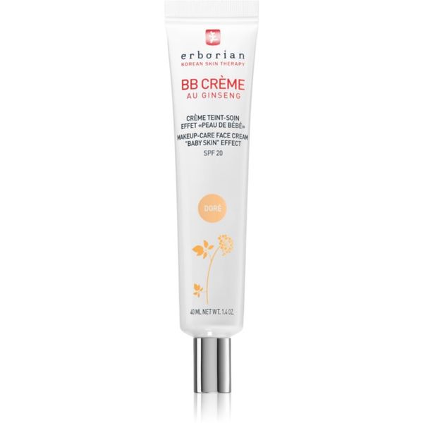 Erborian Erborian BB Cream тониращ крем за съвършен вид на кожата на лицето SPF 20 големи опаковки цвят Doré 40 мл.