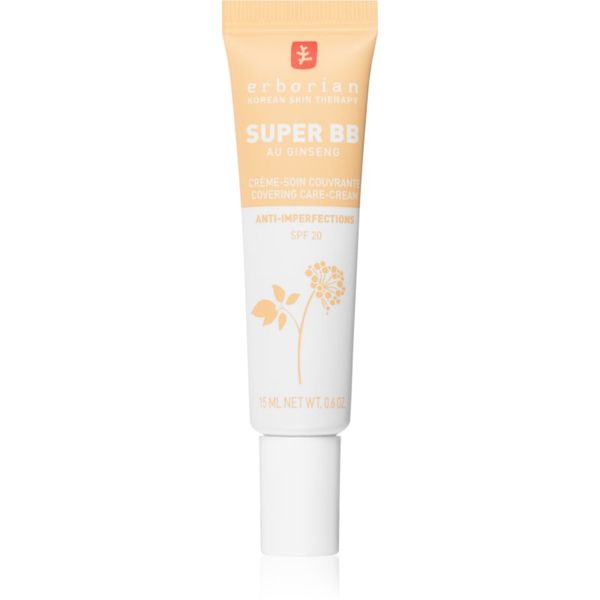 Erborian Erborian Super BB ВВ крем за безупречен изравнен тен на кожата малка опаковка цвят Nude 15 мл.