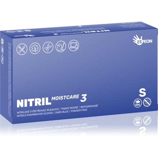 Espeon Espeon Nitril Moistcare3 Dark Blue нитрилни ръкавици без пудра с хидратиращ ефект размер S 2x50 бр.