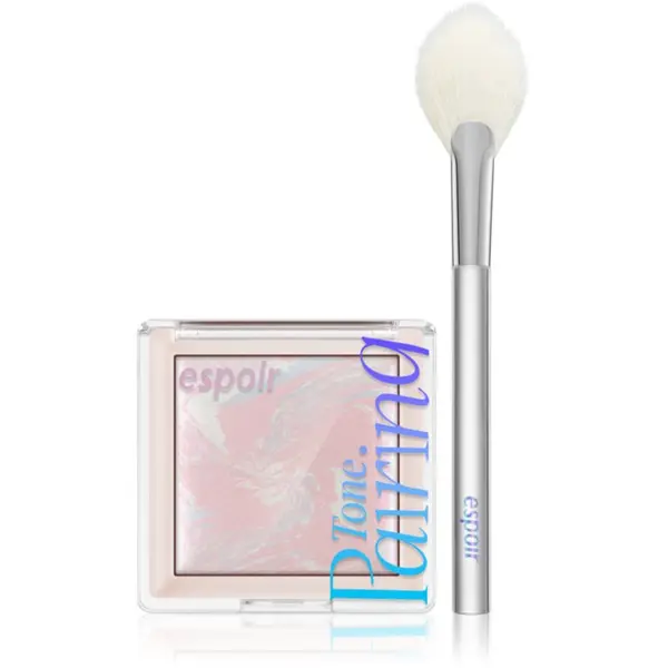espoir espoir Tone Pairing Highlighter озаряващ продукт за скули и околоочната зона с четка цвят Pink Marine 9.6 гр.