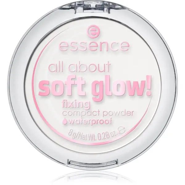 essence essence All About Soft Glow! прозрачна фиксираща пудра за озаряване на лицето 8 гр.