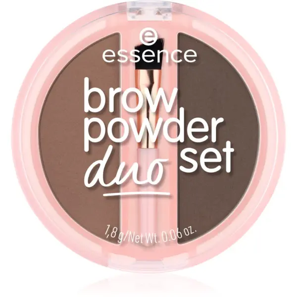 essence essence Brow Powder Duo комплект за вежди цвят 02 Medium 1.8 гр.