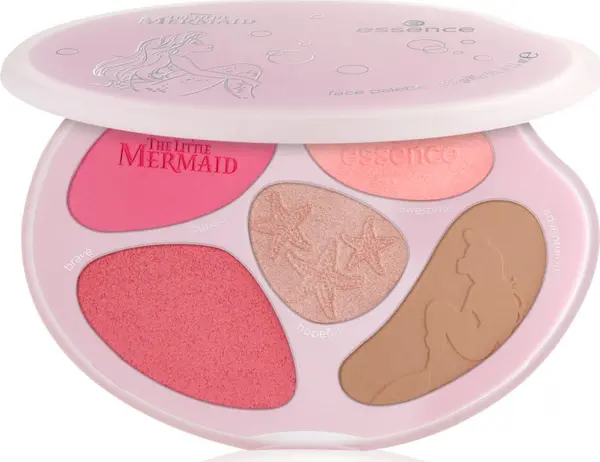 essence essence Disney The Little Mermaid палитра за лице цвят 01 The World Is My Oyster! 8.9 гр.