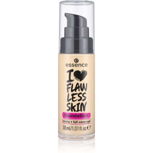 Essence Essence I LOVE FLAWLESS SKIN фон дьо тен с матиращ ефект цвят 20 - Medium Porcelain 30 мл.