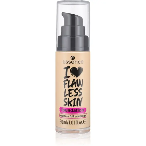 essence essence I LOVE FLAWLESS SKIN фон дьо тен с матиращ ефект цвят 30 - Dark Porcelain 30 мл.