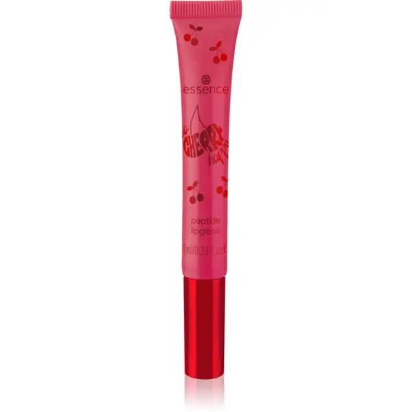 essence essence SO CHERRY happy блясък за устни с пептиди цвят 01 Cherry On Top 10 мл.