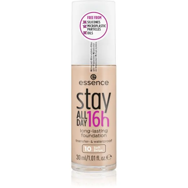 essence essence Stay ALL DAY 16h водоустойчив фон дьо тен цвят 10 Soft Beige 30 мл.