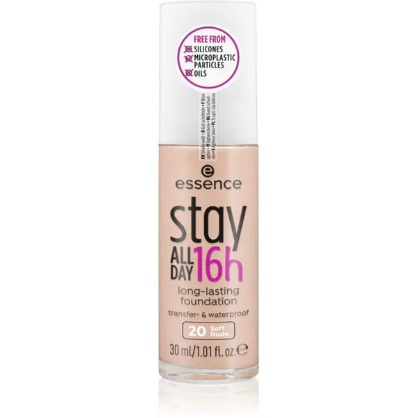 essence essence Stay ALL DAY 16h водоустойчив фон дьо тен цвят 20 Soft Nude 30 мл.