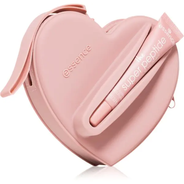 essence essence the super peptide glossy lip treatment + pouch set комплект за устни с калъфка