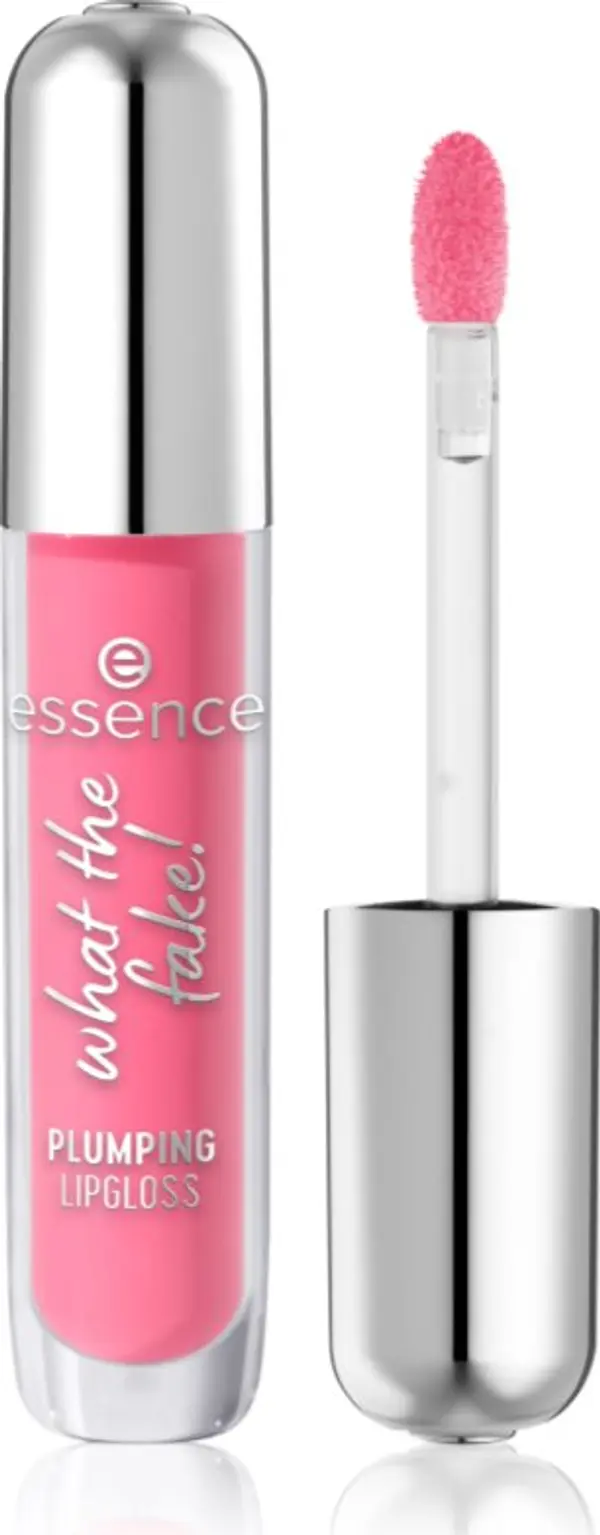 essence essence WHAT THE FAKE! блясък за устни за по-голям обем цвят 102 Pink About It 4 мл.