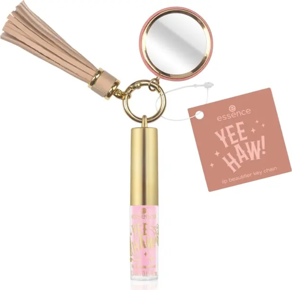 essence essence YEE HAW! блясък за устни с блестящи частици за ключове цвят 01 Boots, Hat, Go! 1.5 мл.