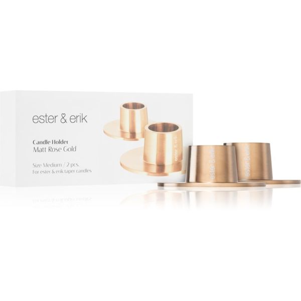 ester & erik ester & erik accessories matt rose gold свещник medium 2,2 cm 2 бр.