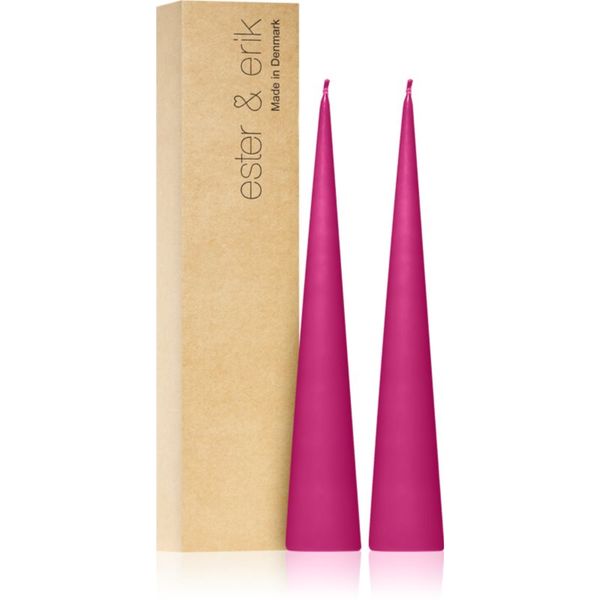 ester & erik ester & erik cone candles clear pink (no. 41) свещ 2x25 см