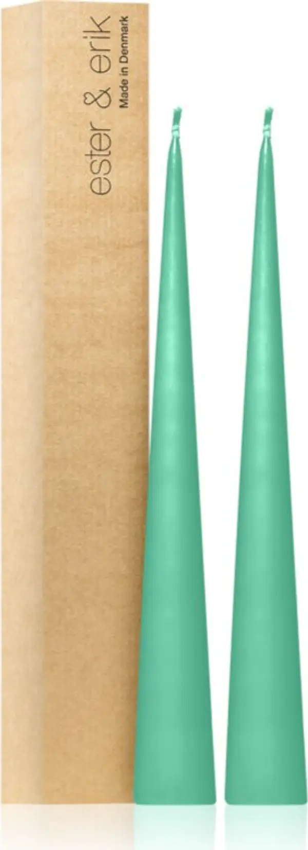 ester & erik ester & erik cone candles cool mint (no. 55) свещ 2x37 см
