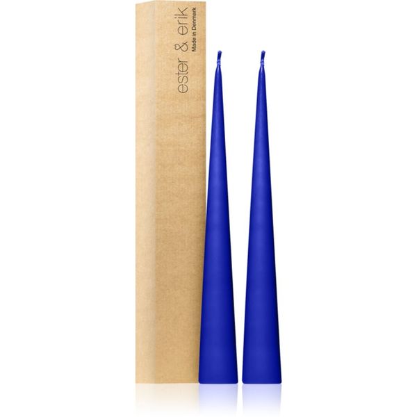 ester & erik ester & erik cone candles cornflower (no. 48) свещ 2x37 см