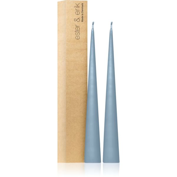ester & erik ester & erik cone candles dusty blue (no. 83) свещ 2x37 см