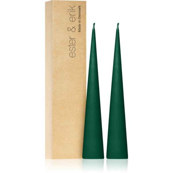 ester & erik ester & erik cone candles marble green (no. 58) свещ 2x25 см