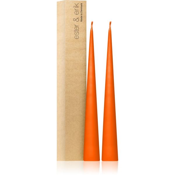 ester & erik ester & erik cone candles mild orange (no. 16) свещ 2x37 см