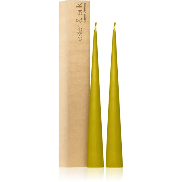 ester & erik ester & erik cone candles pure wasabi (no. 68/2) свещ 2x37 см