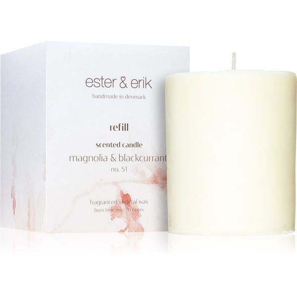 ester & erik ester & erik scented candle magnolia & blackcurrant (no. 51) ароматна свещ  резервен пълнител 350 гр.