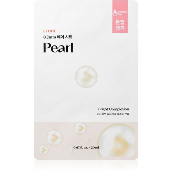 ETUDE ETUDE 0.2 Therapy Air Mask Pearl озаряваща платнена маска с ревитализиращ ефект 20 мл.