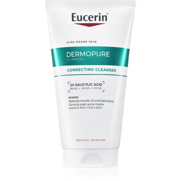 Eucerin Eucerin DermoPure Clinical Correcting Cleanser ексфолиращ почистващ гел за лице и тяло 150 мл.