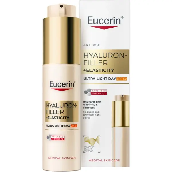 Eucerin Eucerin Hyaluron-Filler + Elasticity лек дневен крем SPF 50 50 мл.