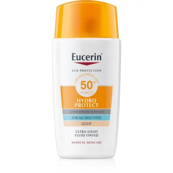 Eucerin Eucerin Sun Hydro Protect тониращ слънцезащитен флуид SPF 50+ цвят Light 50 мл.