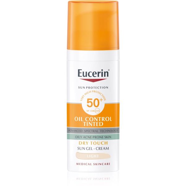 Eucerin Eucerin Sun Oil Control Tinted гел крем за слънце SPF 50+ цвят Light 50 мл.