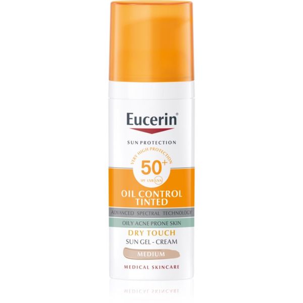 Eucerin Eucerin Sun Oil Control Tinted гел крем за слънце SPF 50+ цвят Medium 50 мл.