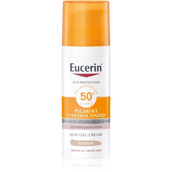 Eucerin Eucerin Sun Pigment Control Tinted грижа-защита срещу хиперпигментация на кожата SPF 50+ цвят Medium 50 мл.