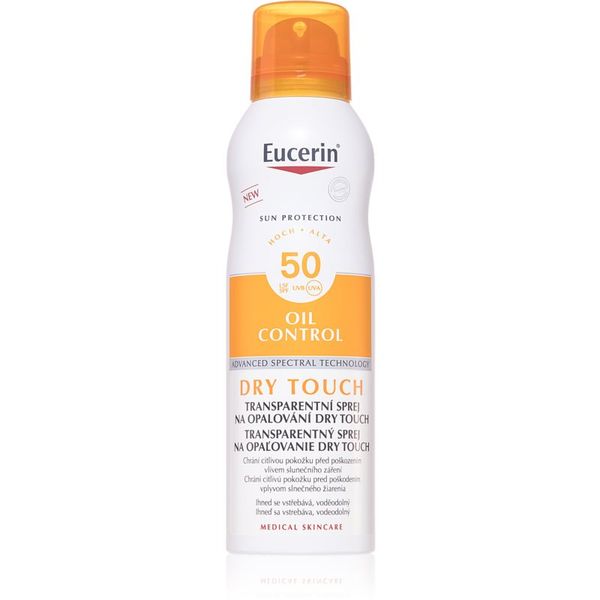 Eucerin Eucerin Sun Protection транспарентен слънцезащитен спрей SPF 50 200 мл.