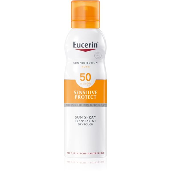 Eucerin Eucerin Sun Sensitive Protect транспарентен слънцезащитен спрей за чувствителна кожа SPF 50+ 200 мл.