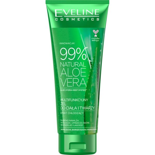 Eveline Cosmetics Eveline Cosmetics 99% Natural Aloe Vera хидратиращ гел за лице и тяло 250 мл.