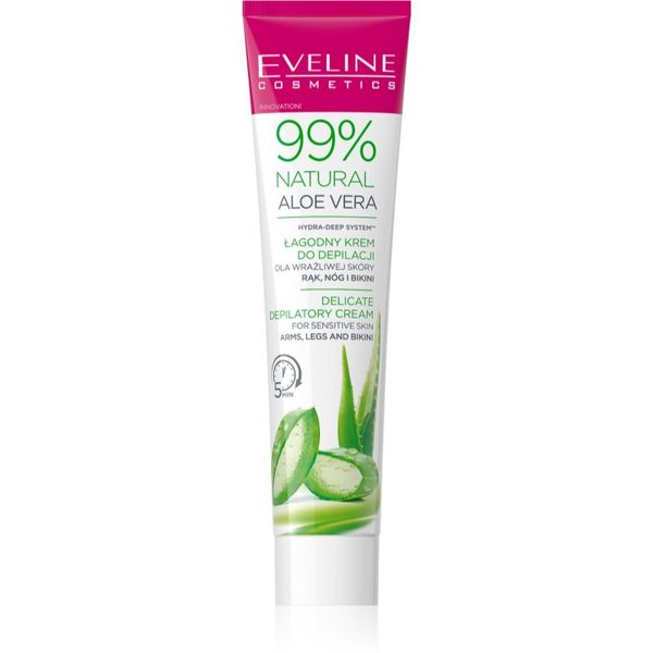Eveline Cosmetics Eveline Cosmetics 99% Natural Aloe Vera успокояващ епилационен крем бикини линия и подмишници 125 мл.