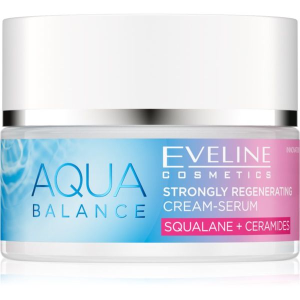 Eveline Cosmetics Eveline Cosmetics Aqua Balance Squalane + Ceramides интензивен регенериращ крем с хидратиращ ефект 50 мл.