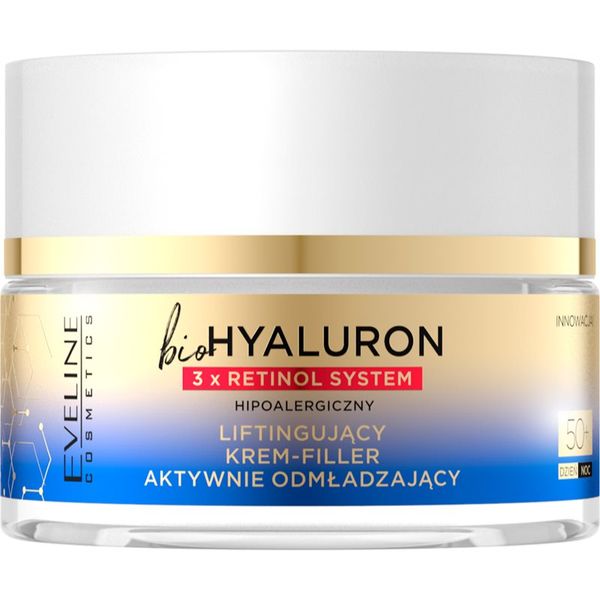 Eveline Cosmetics Eveline Cosmetics Bio Hyaluron 3x Retinol System дневен и нощен лифтинг крем 50+ 50 мл.