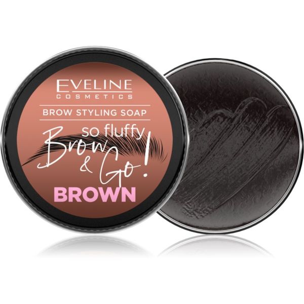 Eveline Cosmetics Eveline Cosmetics Brow & Go! сапун за оформяне на вежди за вежди цвят Brown 25 гр.
