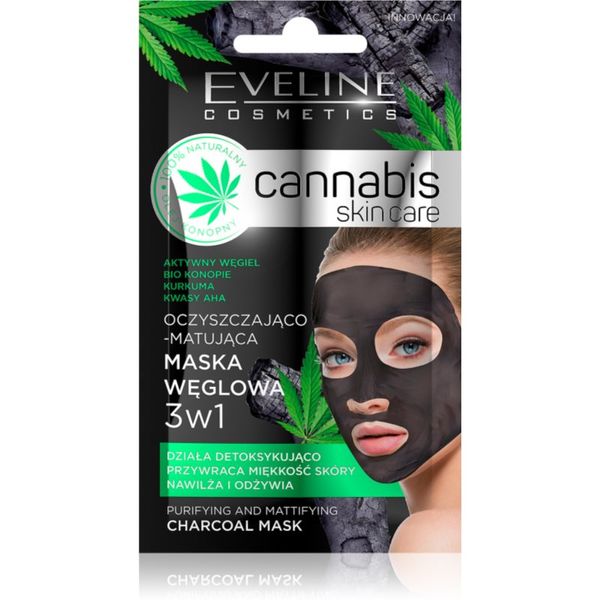 Eveline Cosmetics Eveline Cosmetics Cannabis почистваща глинена маска за лице 7 мл.